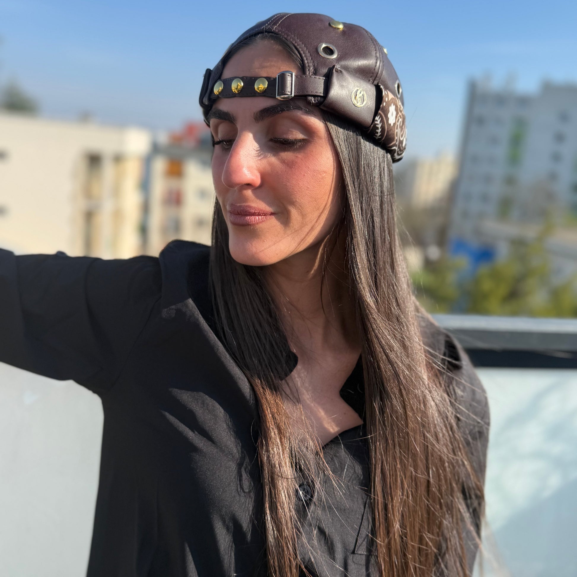 Docker marron et bandana