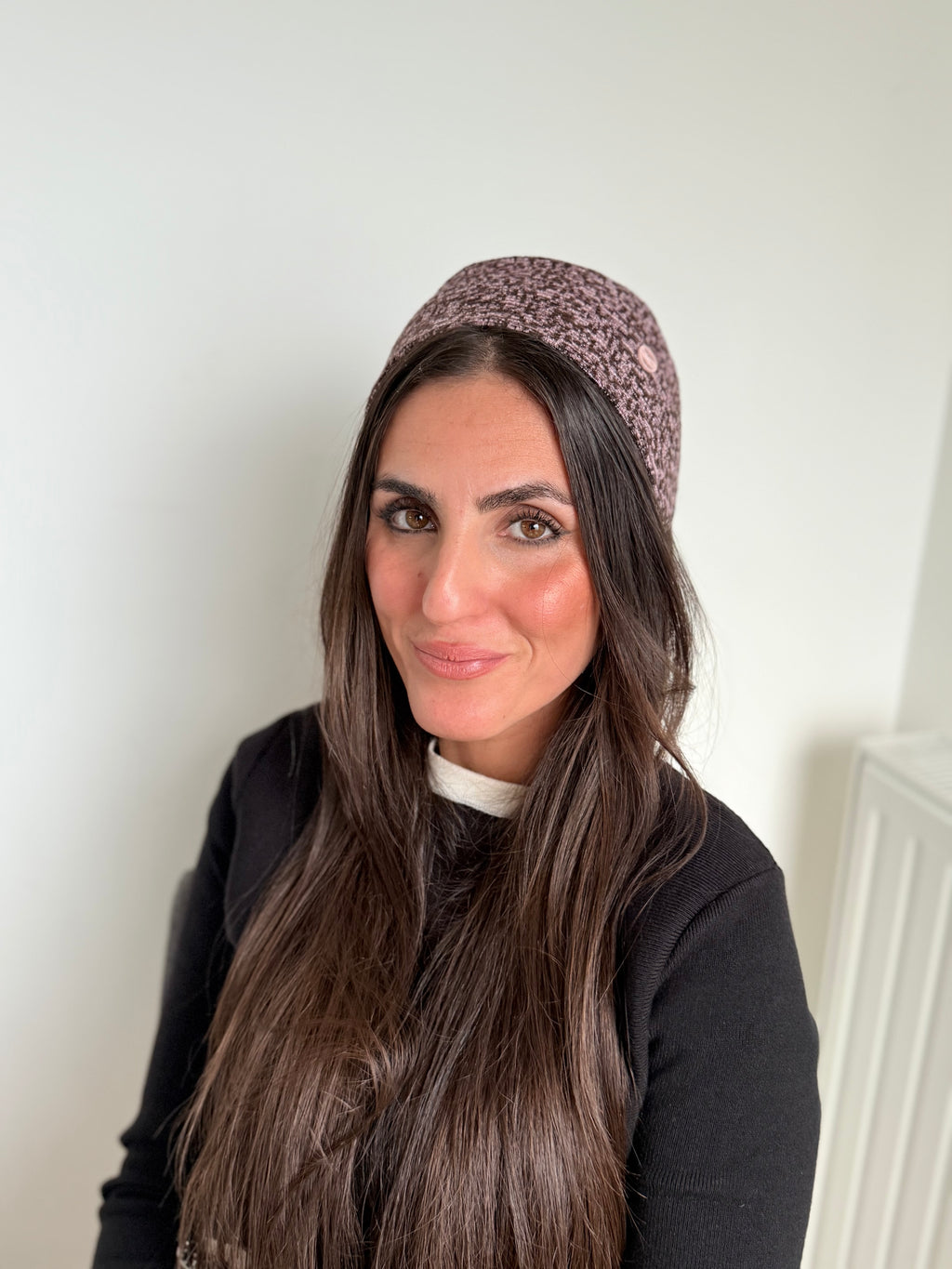 Serre tête marron rose