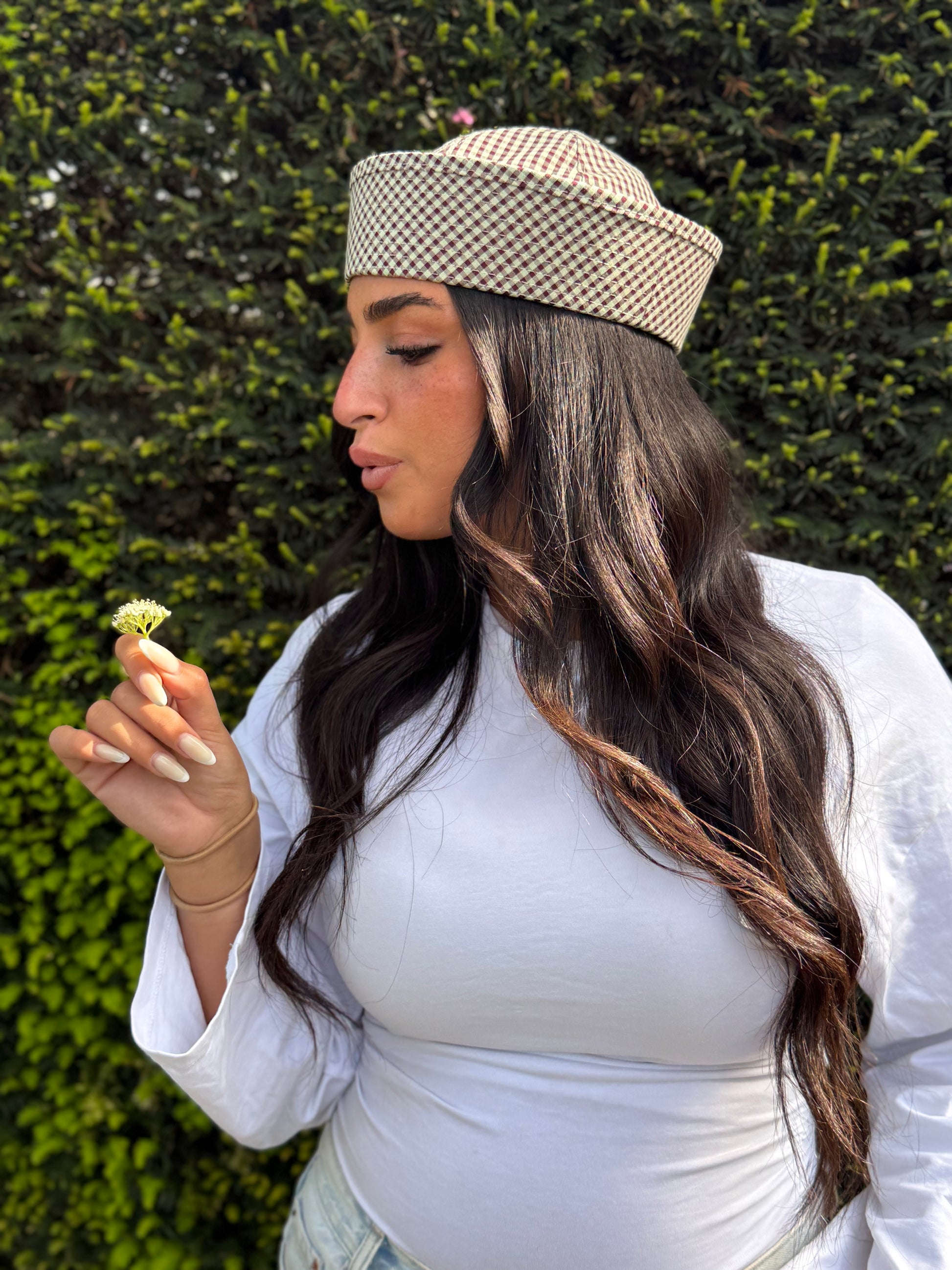 Taylor Hat damier vert