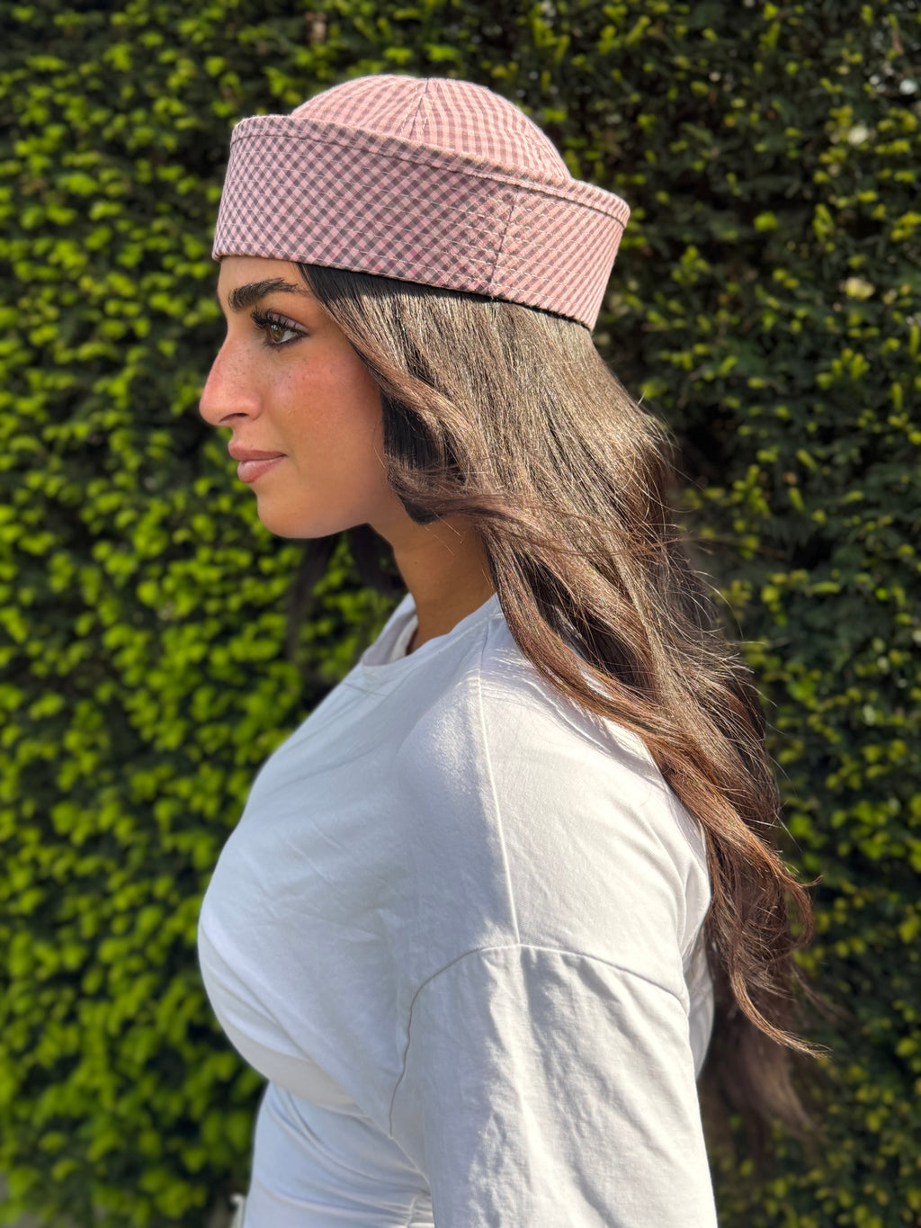 Taylor hat rose damier