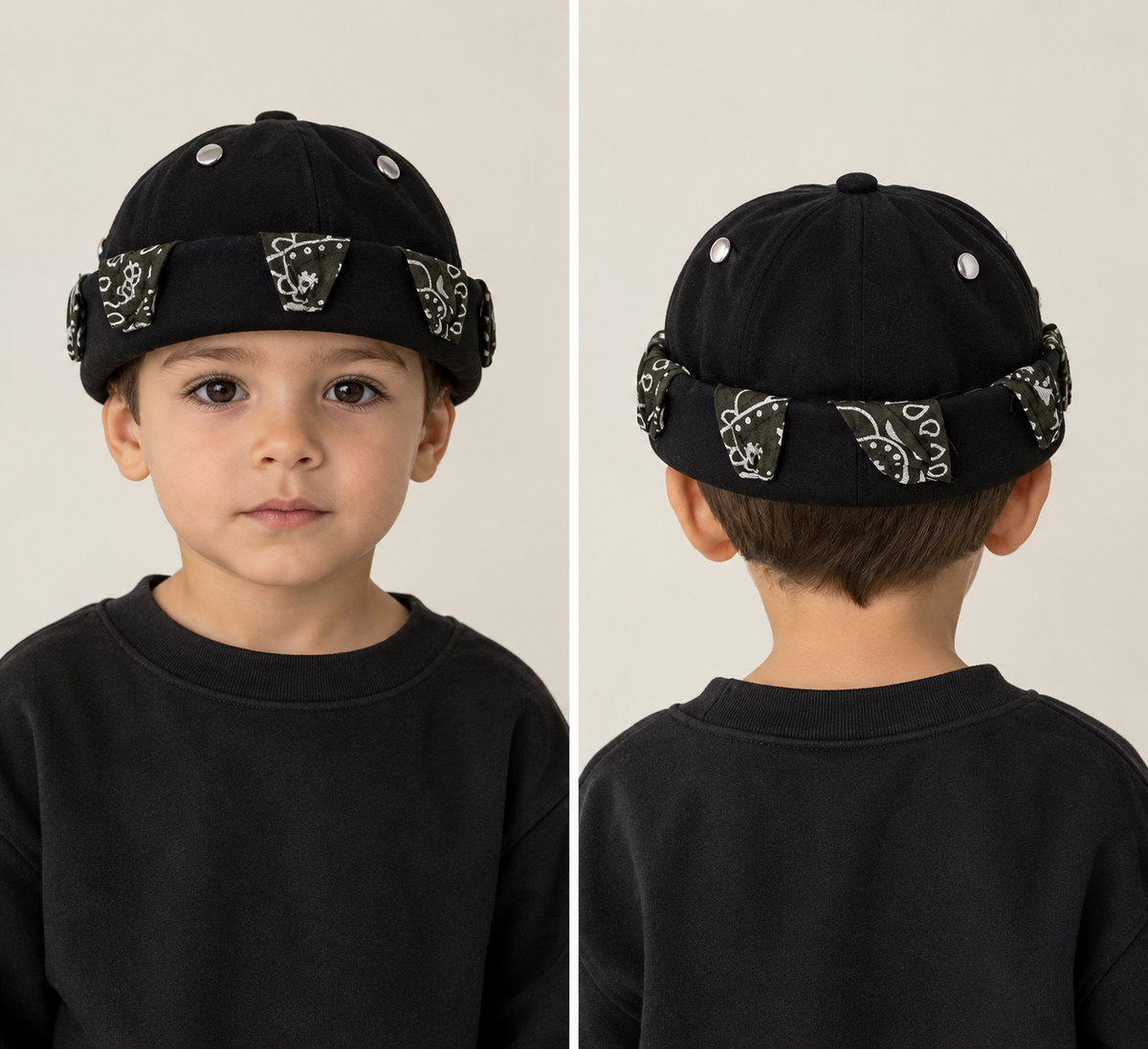 Docker noir bandana kaki