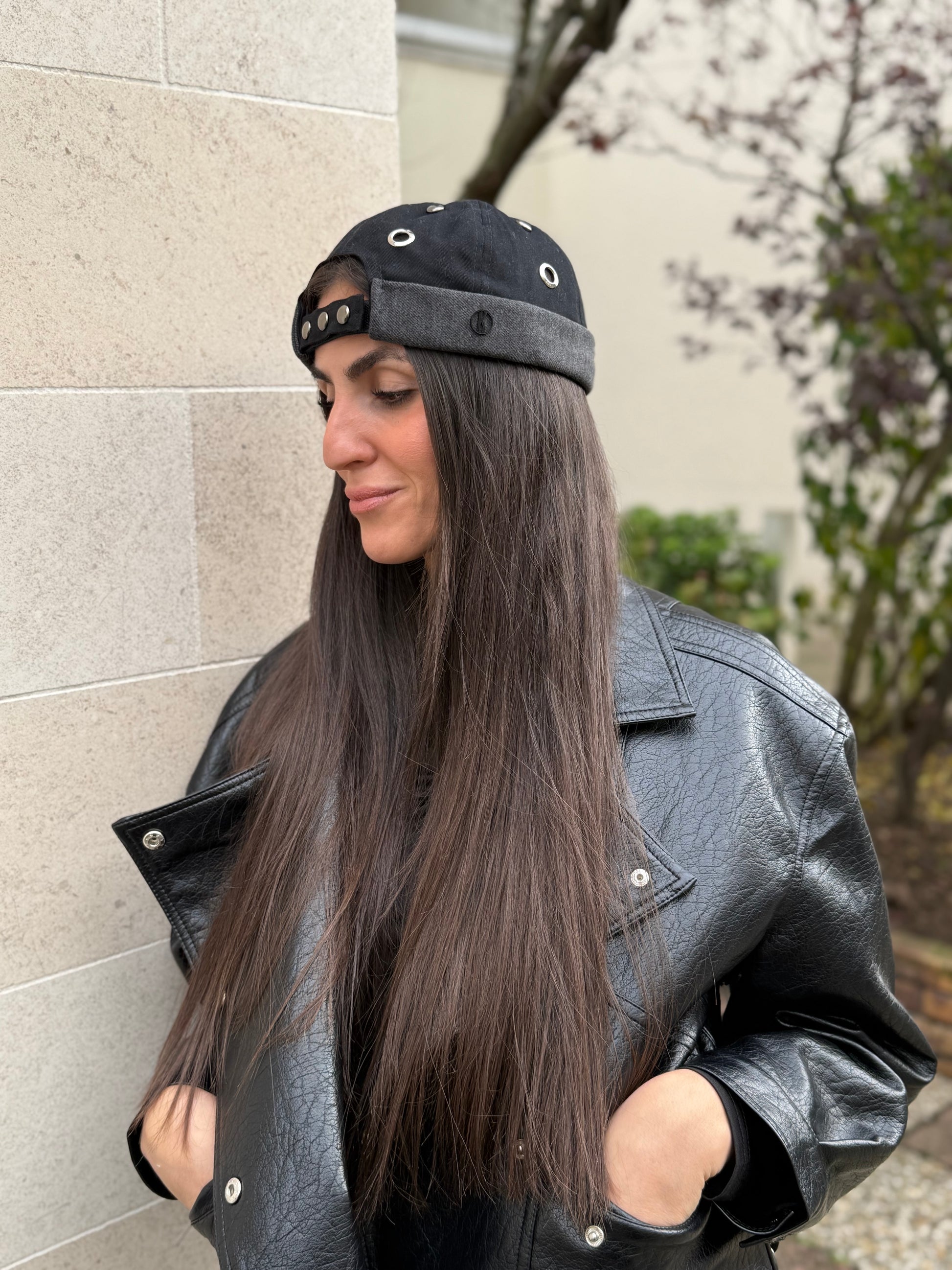 Docker bicolore noir /gris