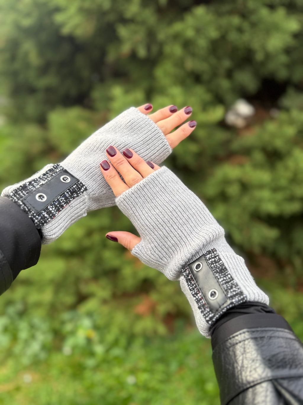 Mitaine grise clair tweed