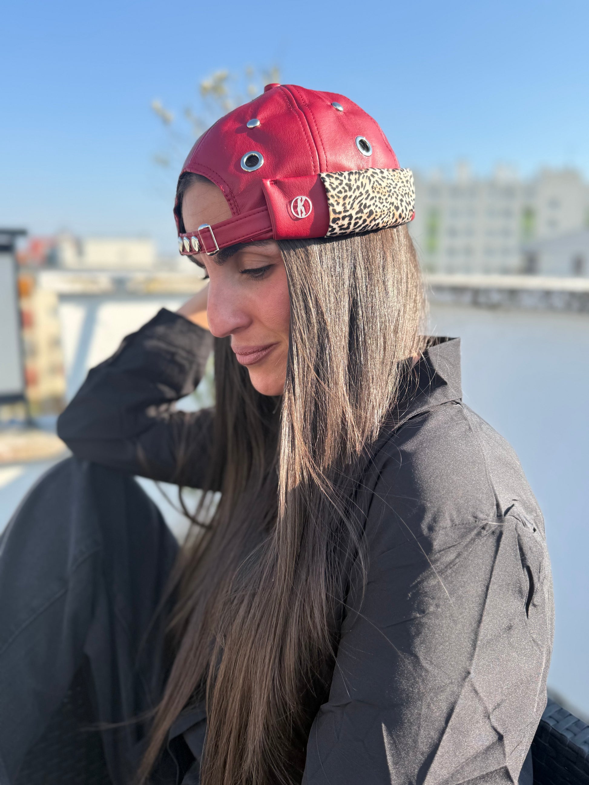 Docker rouge léopard