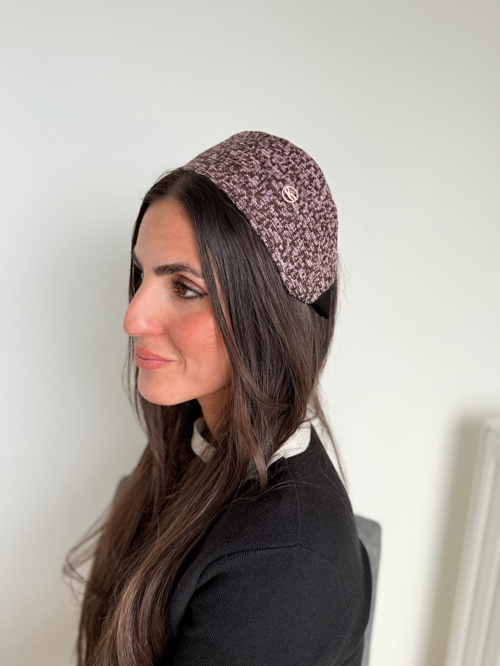 Serre tête marron rose