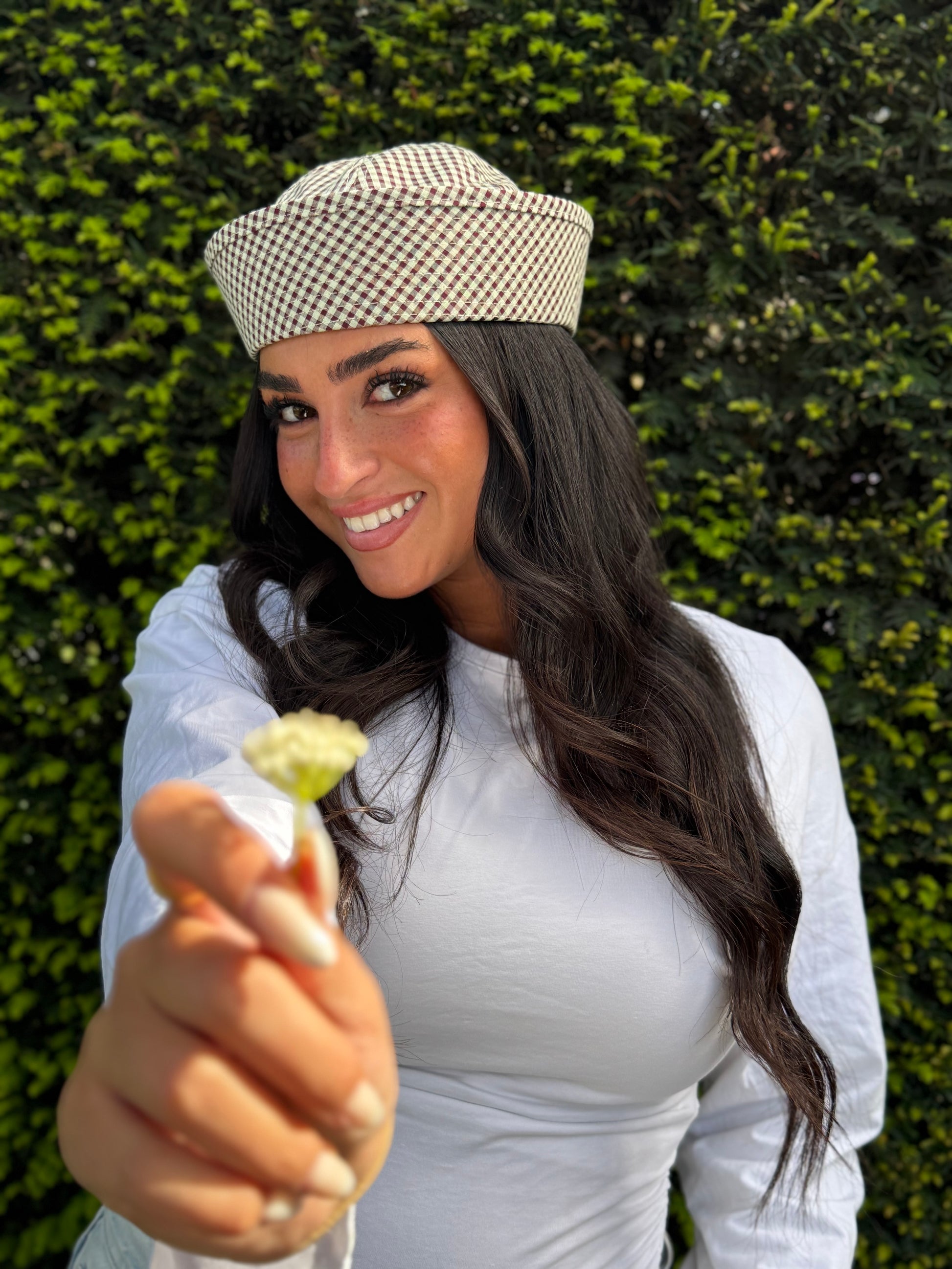 Taylor Hat damier vert