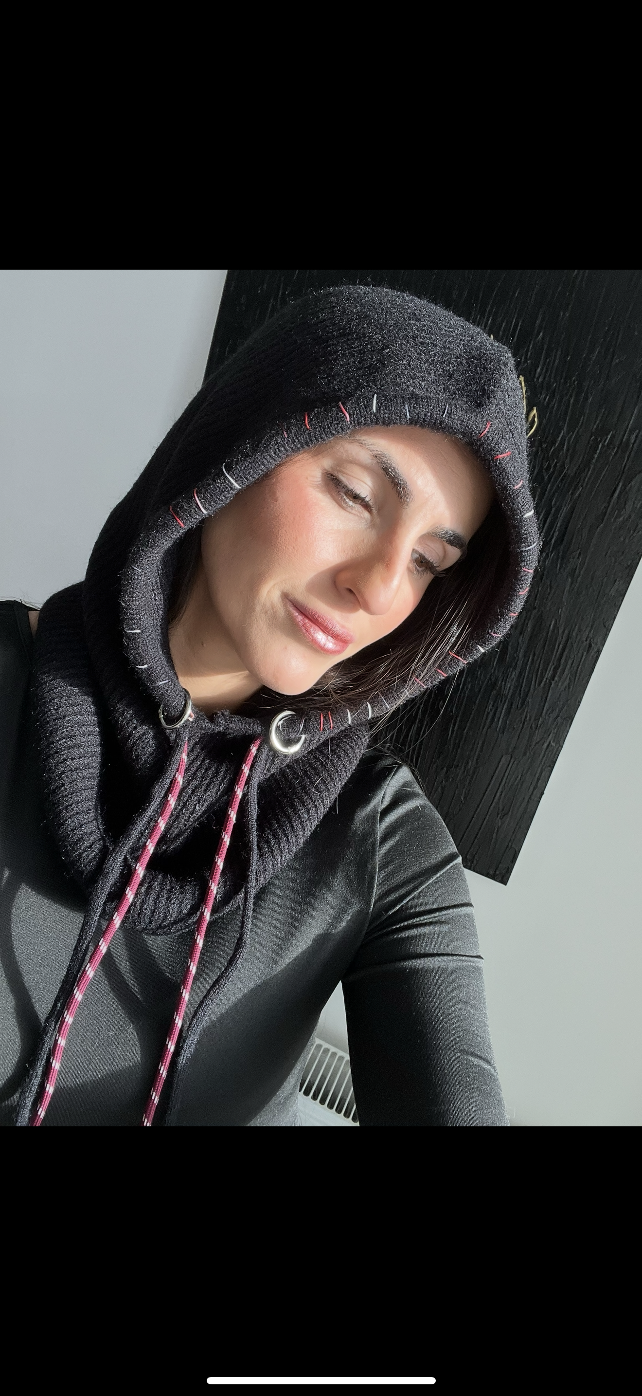 Cagoule noir & bordeaux